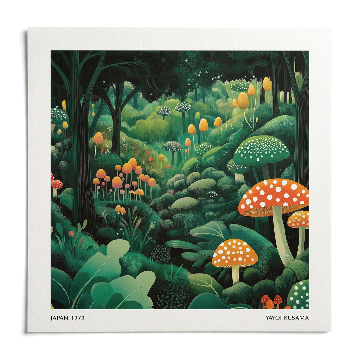 Enchanted Forest Wall Art, shown as an unframed paper print on a plain white background