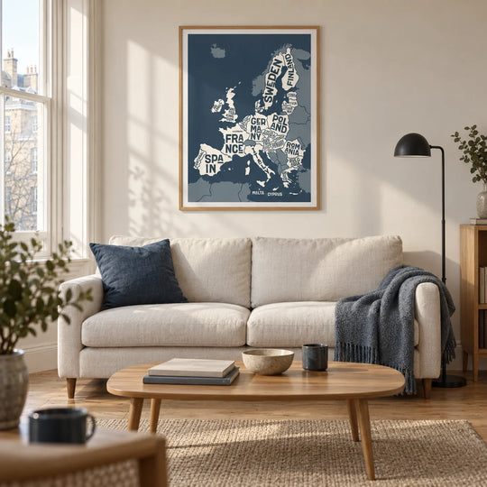 Europa Karta Tryck