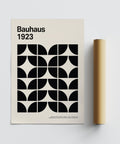 Bauhaus structure influences this bold mid century art prints piece.