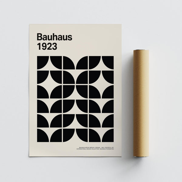 Bauhaus structure influences this bold mid century art prints piece.