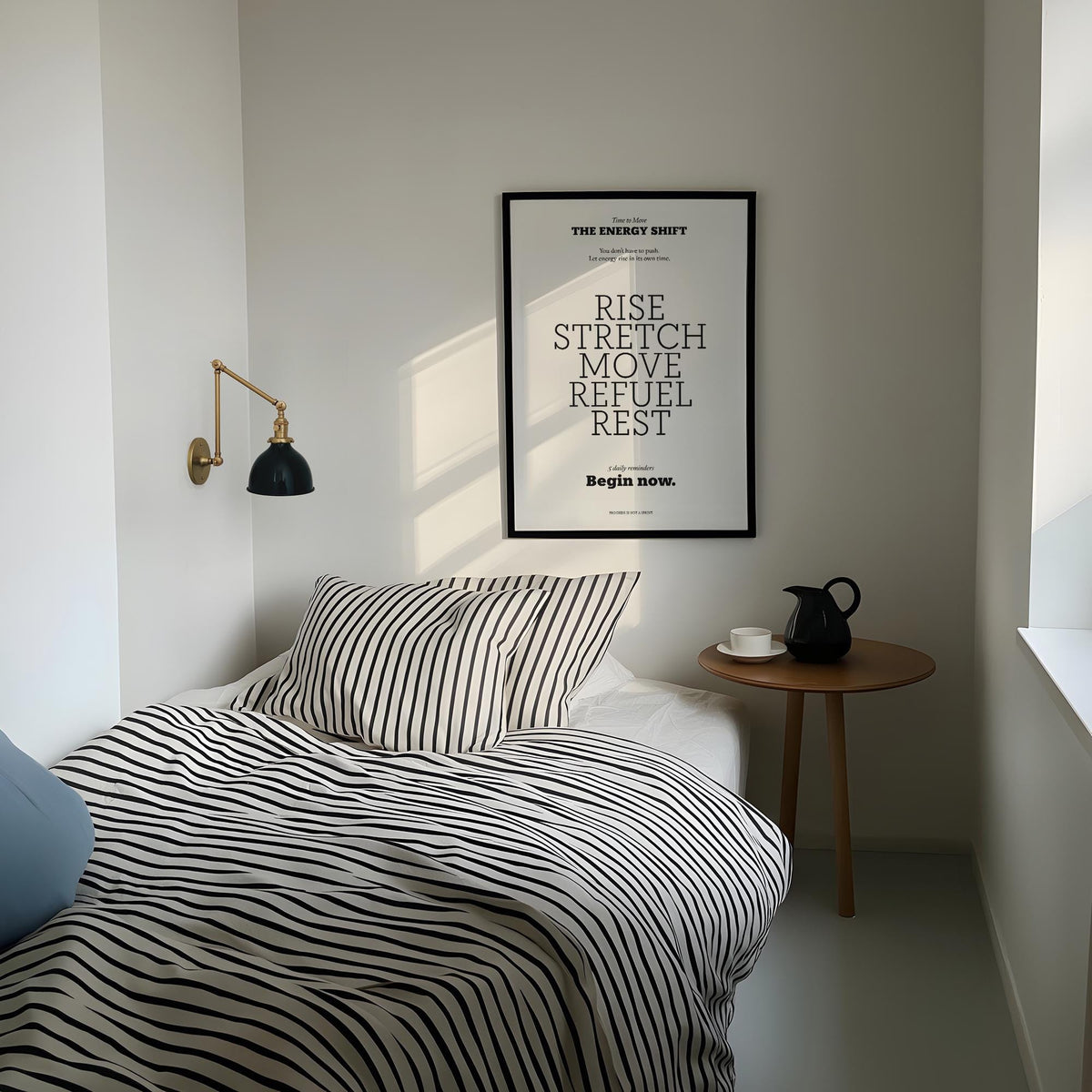 Bold typography Posters with Inspirational Sayings featuring daily energy reminders.