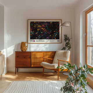 Expressive dot pattern in colorful modern wall art design
