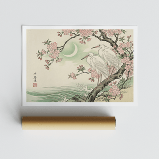 Side angle of branch showing linework and texture in nature poster
