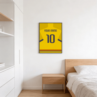 Centered jersey back print poster showing YOUR NAME text and large number 10