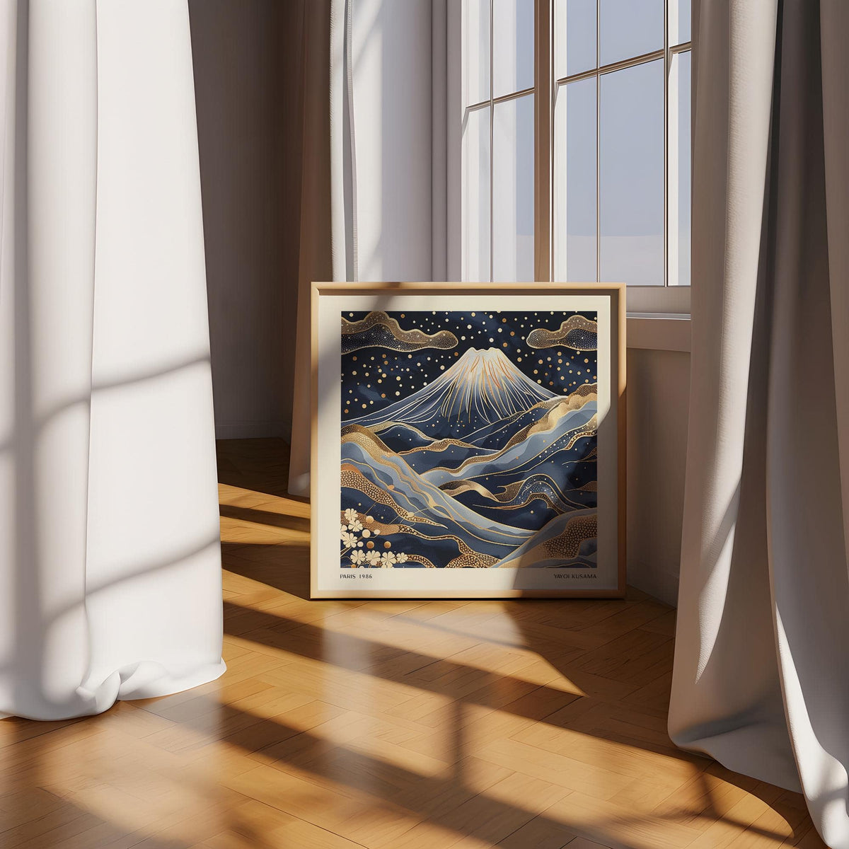 elegant blue and gold wall art for sophisticated spaces
