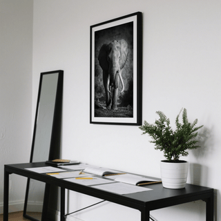 Wildlife Photography Art close-up photograph of elephant trunk extended