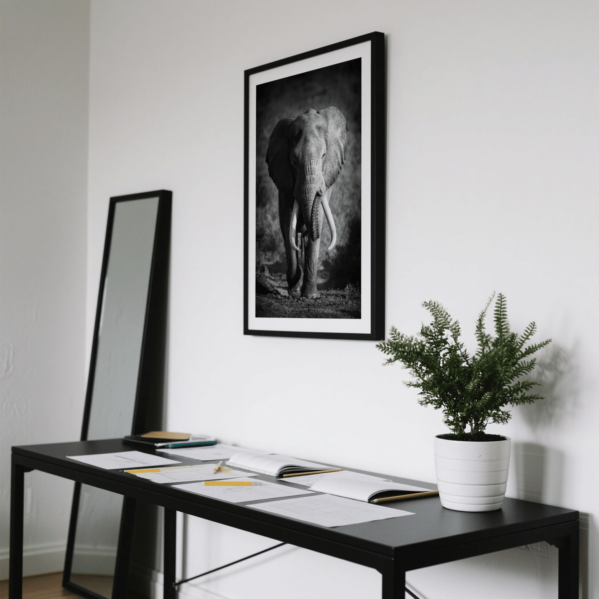 Wildlife Photography Art close-up photograph of elephant trunk extended