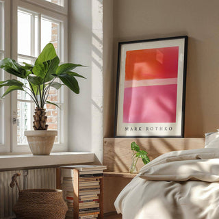 Pink and orange wall art perfect for modern home decor