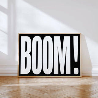 Large modern typography wall art for statement walls