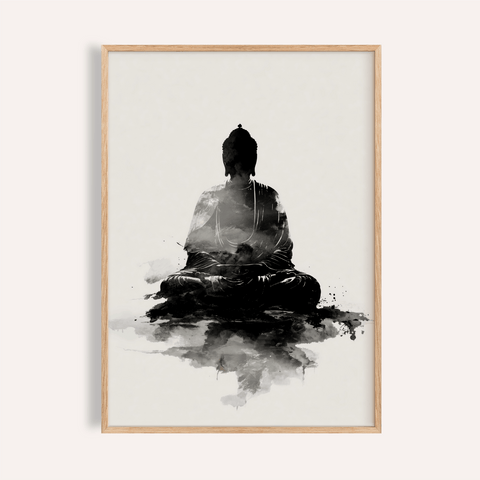 Spiritual Poster in Black and White, living room, wall art
