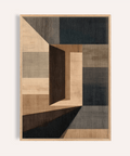 Abstract Geometric Wall Art print in Brown, Beige, Gray for office