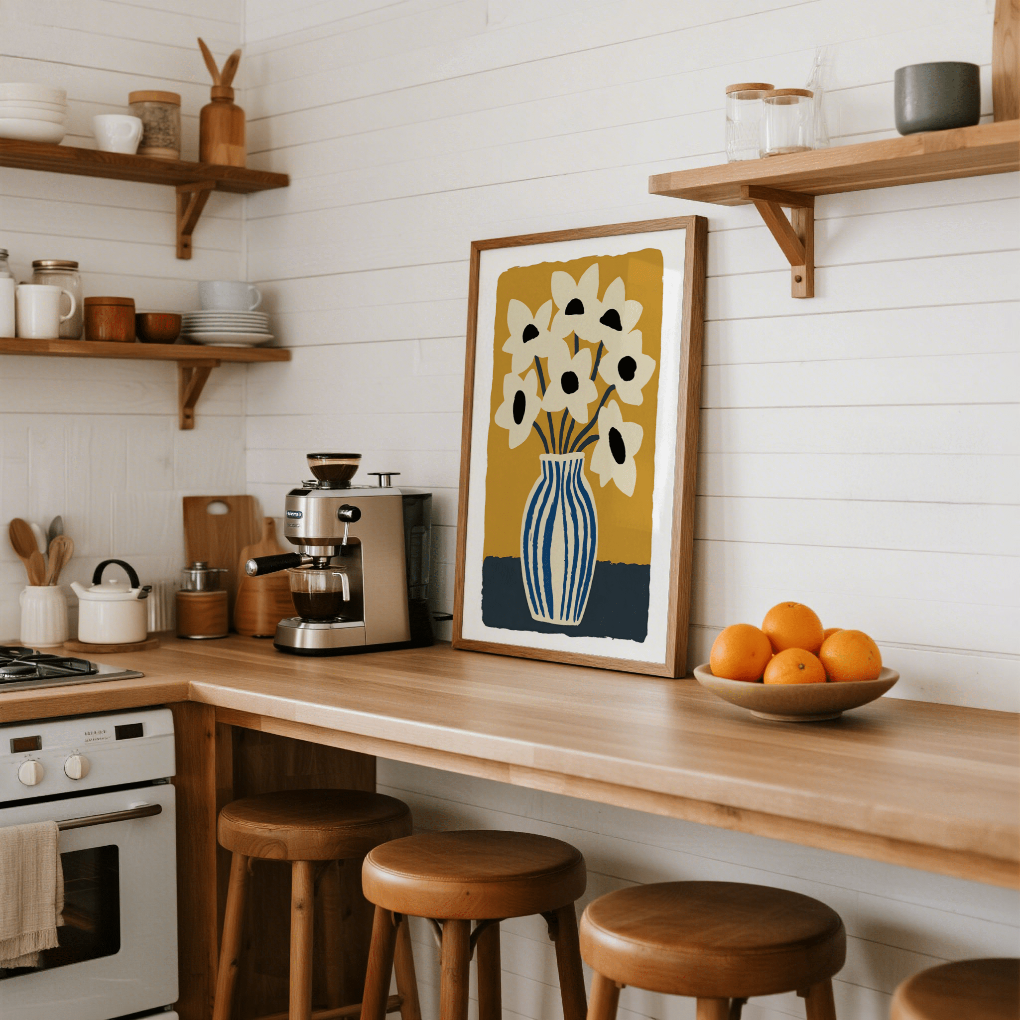 Striped Floral Print