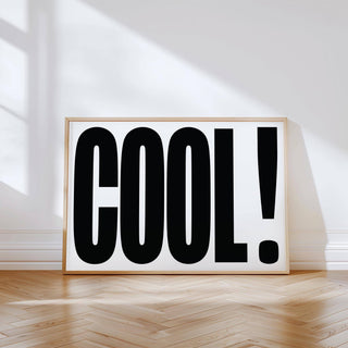 Large cool typography poster for statement wall decor
