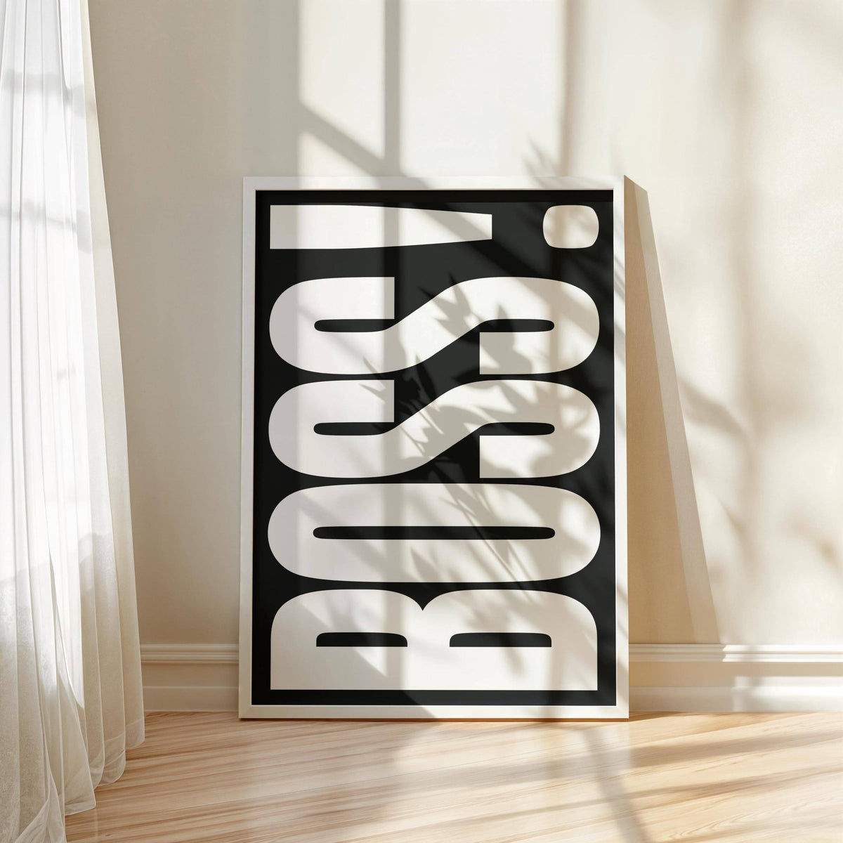 Modern gift for boss with minimalist statement art