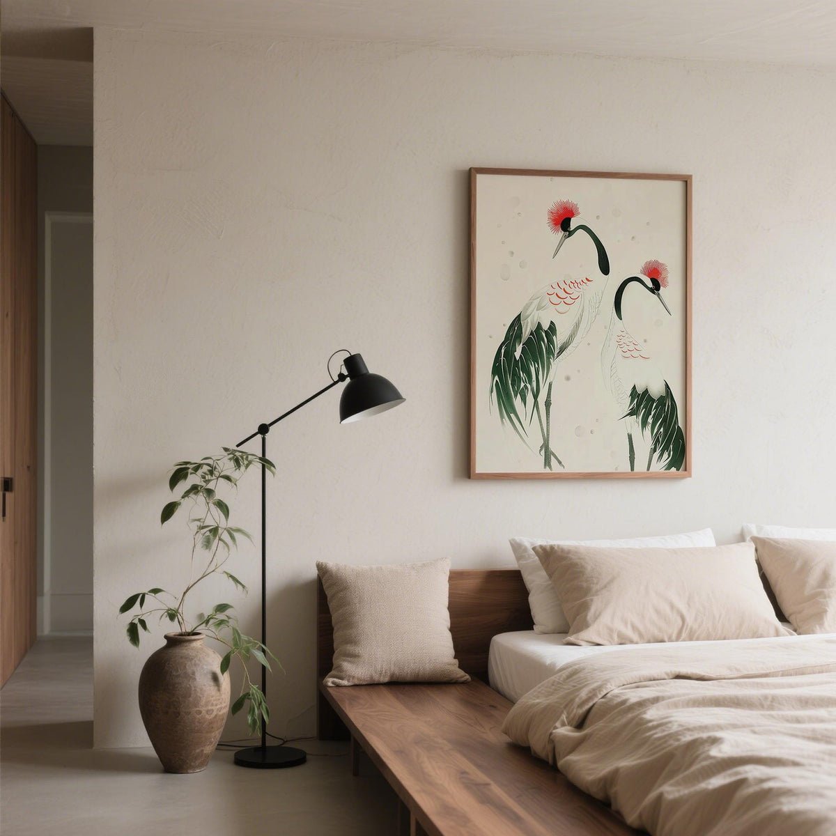 Wildlife-inspired Japanese Crane Art in serene and symbolic style.