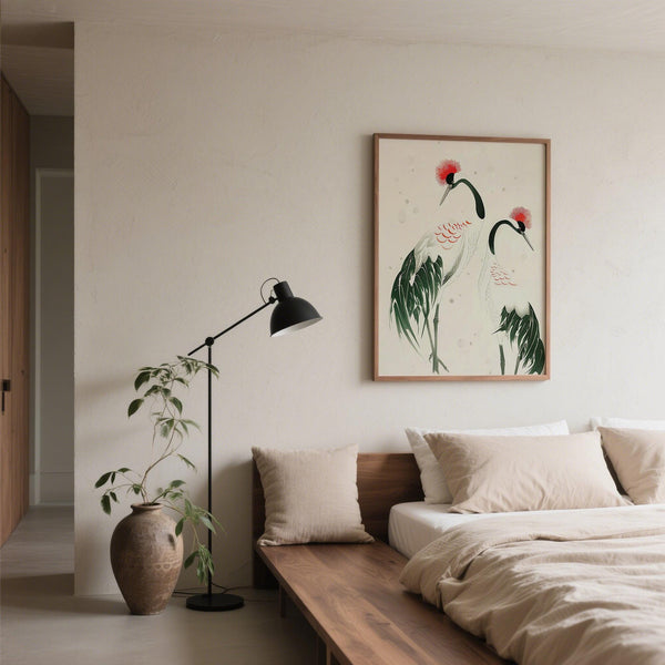 Wildlife-inspired Japanese Crane Art in serene and symbolic style.