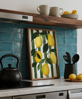 Decorative Lemon Painting for fruit-themed kitchen or summer gallery wall.