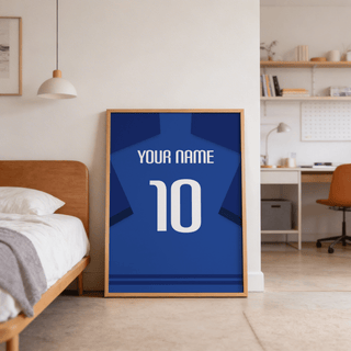 Graphic Everton Football Shirt Poster featuring bold number 10 and condensed name lettering