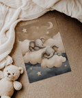 Baby Elephants Nursery Art, gray and beige, perfect for soothing baby nurseries