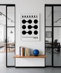 Minimalist Geometric Print perfect for dining room, black tones
