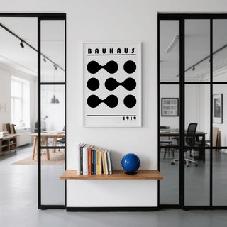 Minimalist Geometric Print perfect for dining room, black tones