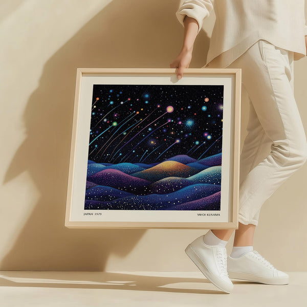 High-quality galaxy wall art print with vibrant celestial details