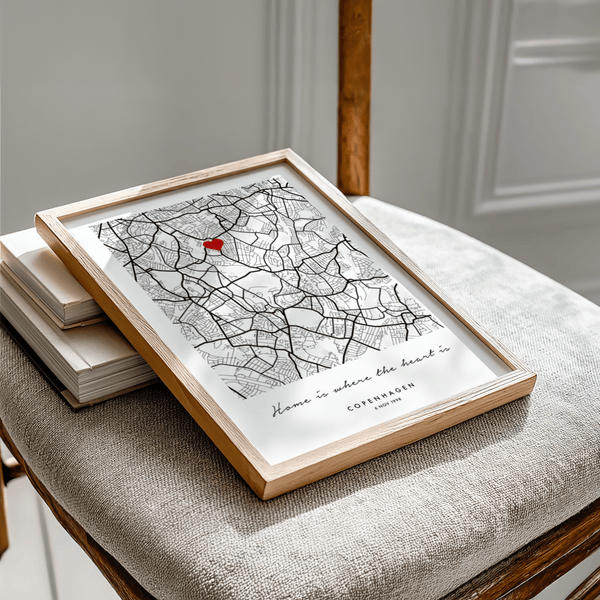 Personalized Custom Anniversary Gift black map print for bedroom wall art