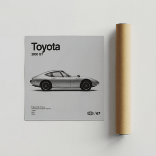 Vintage Car Art Print highlighting retro car in Gray, living room decor