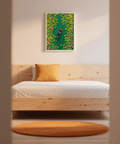 Colorful Water Lily Poster decorative art for relaxation space in vibrant hues