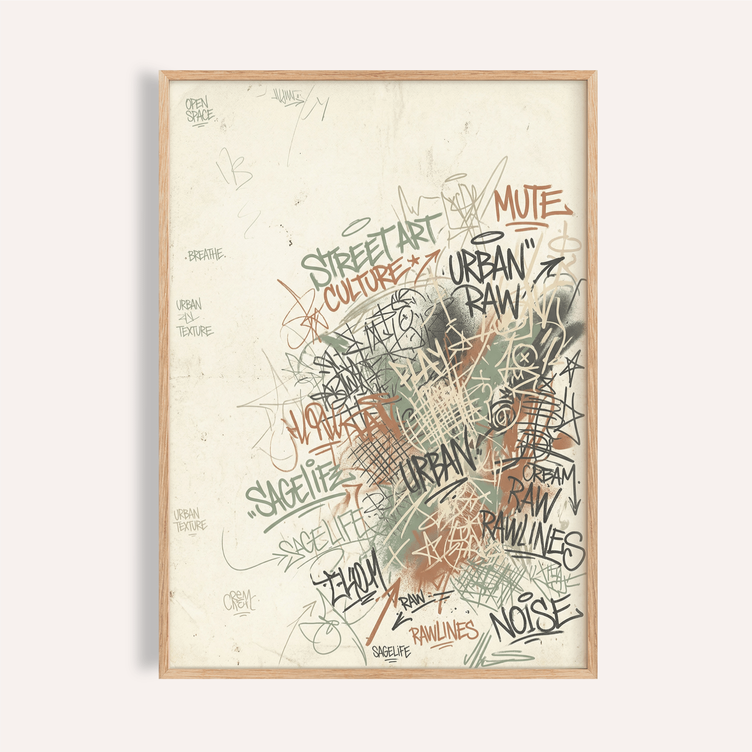 Urban Street Art Print | Graffiti Typography Poster