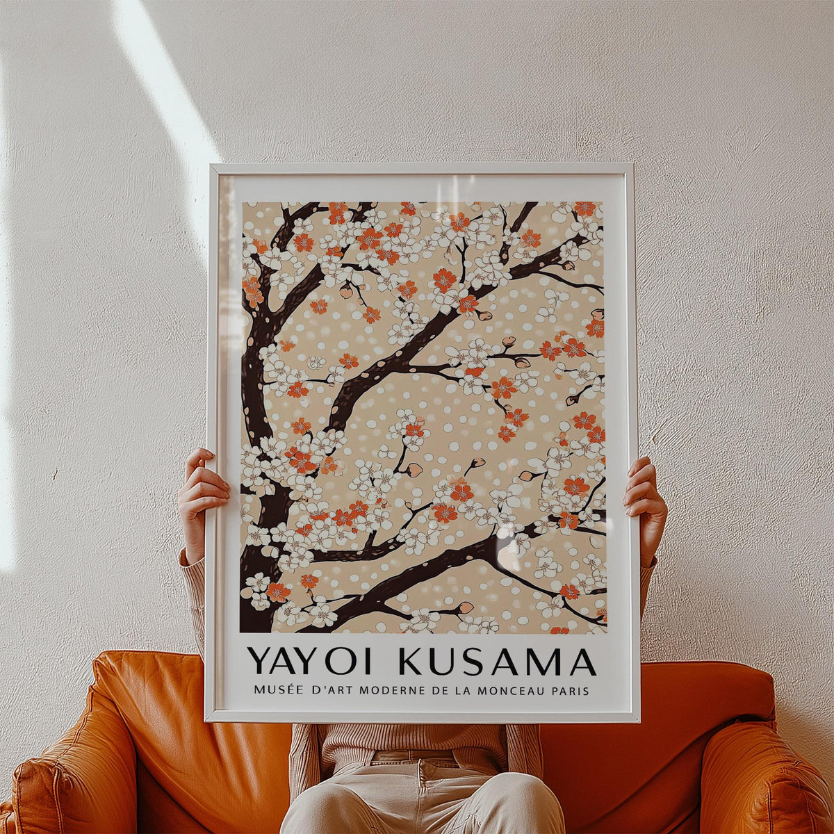 Floral Cherry Blossom Tree Art showing branches blooming with blossoms.