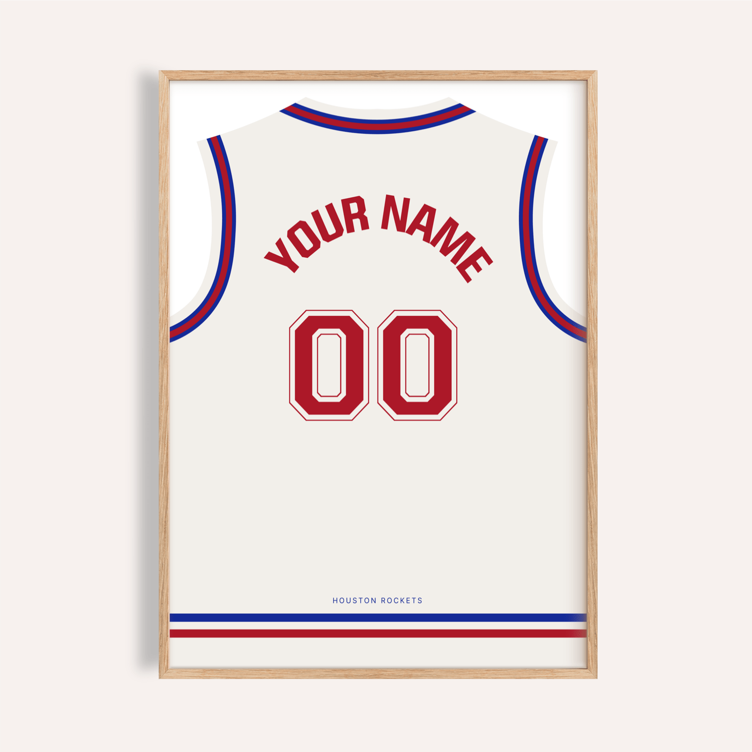 Houston Rockets Basketball Jersey Poster | Custom Name Print