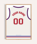 Arched name and 00 numeral jersey-back poster wall art