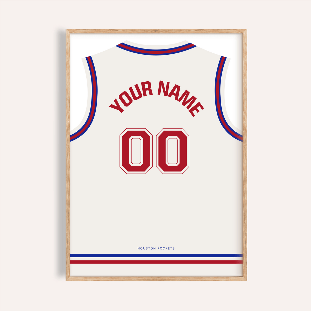 Arched name and 00 numeral jersey-back poster wall art