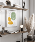 Yellow and Green Print fine art in green and yellow, dining room, art print