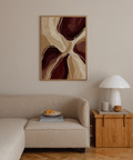 Earthy palette Organic Abstract Art Print for dining room wall art