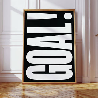 Minimalist typography Goal Poster perfect for sports-themed decor