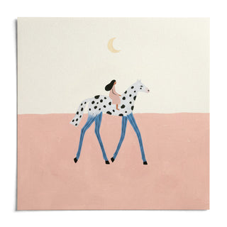 Fantasy Horse Art Print, shown as an unframed paper print on a plain white background