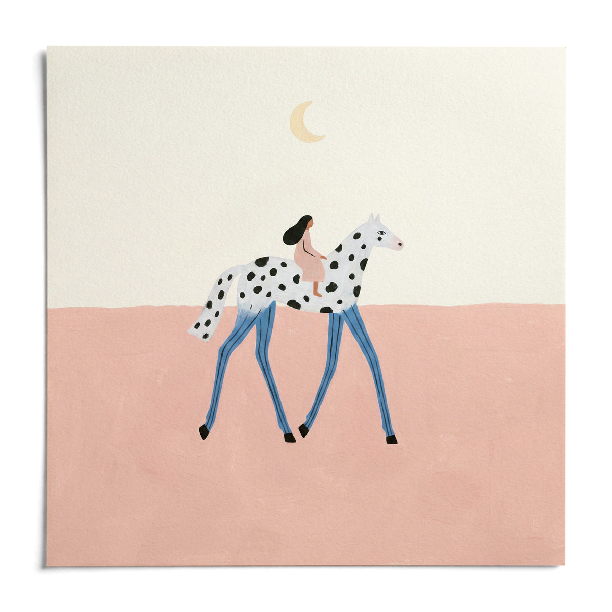 Fantasy Horse Art Print, shown as an unframed paper print on a plain white background
