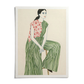 Fashion Illustration Art Print, shown as an unframed paper print on a plain white background