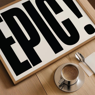 Simple and bold big text sign wall art for statement walls