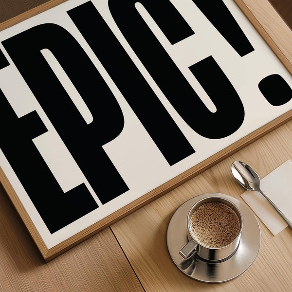 Simple and bold big text sign wall art for statement walls