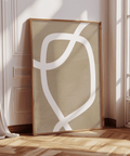 Minimalist art wall poster with Beige background for office wall art