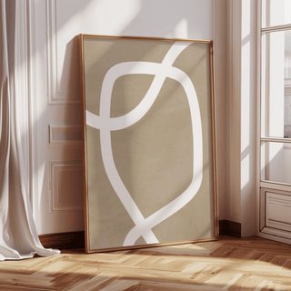 Minimalist art wall poster with Beige background for office wall art