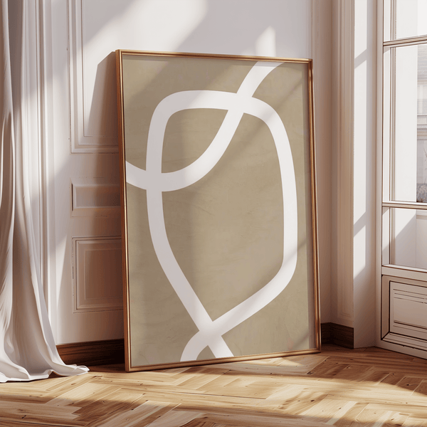 Minimalist art wall poster with Beige background for office wall art