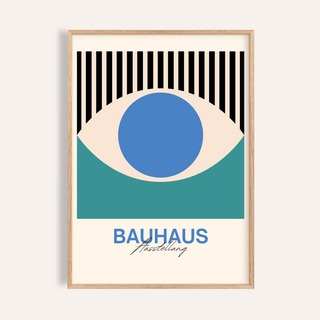 Abstract Eye Print with Black, Blue, White, Green; living room wall art