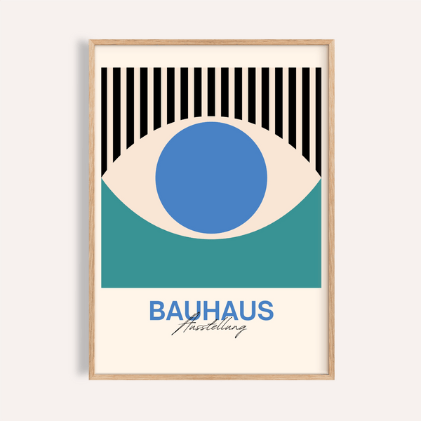 Abstract Eye Print with Black, Blue, White, Green; living room wall art