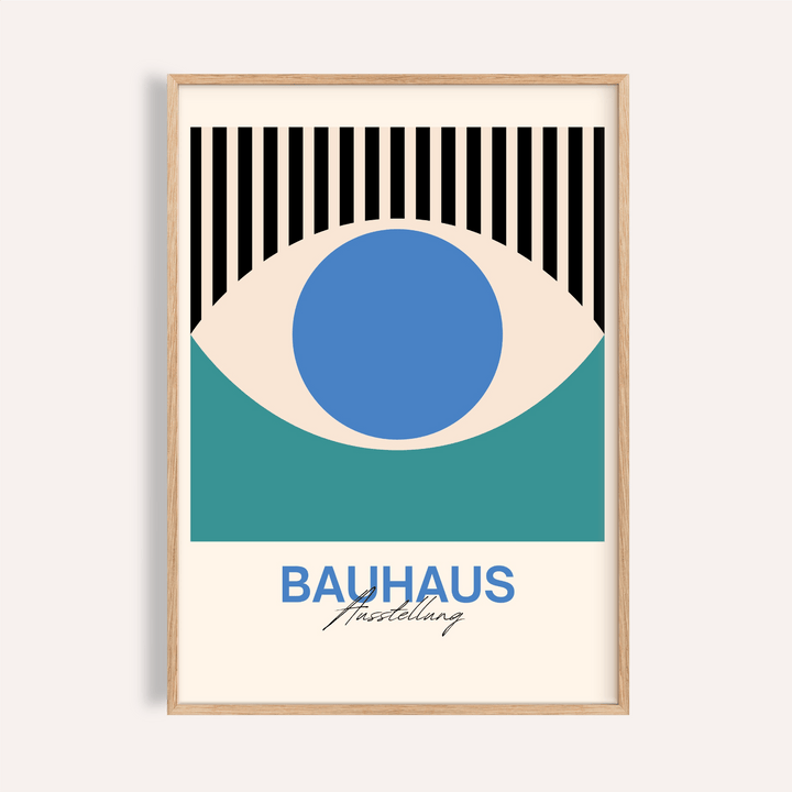 Abstract Eye Print with Black, Blue, White, Green; living room wall art
