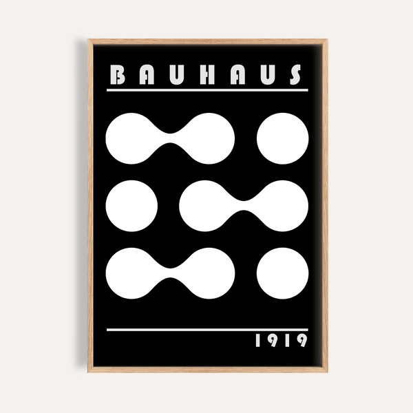 Abstract Geometric Print in Black and White for living room art print