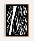 art black white abstract print in black and white for a modern living room wall art